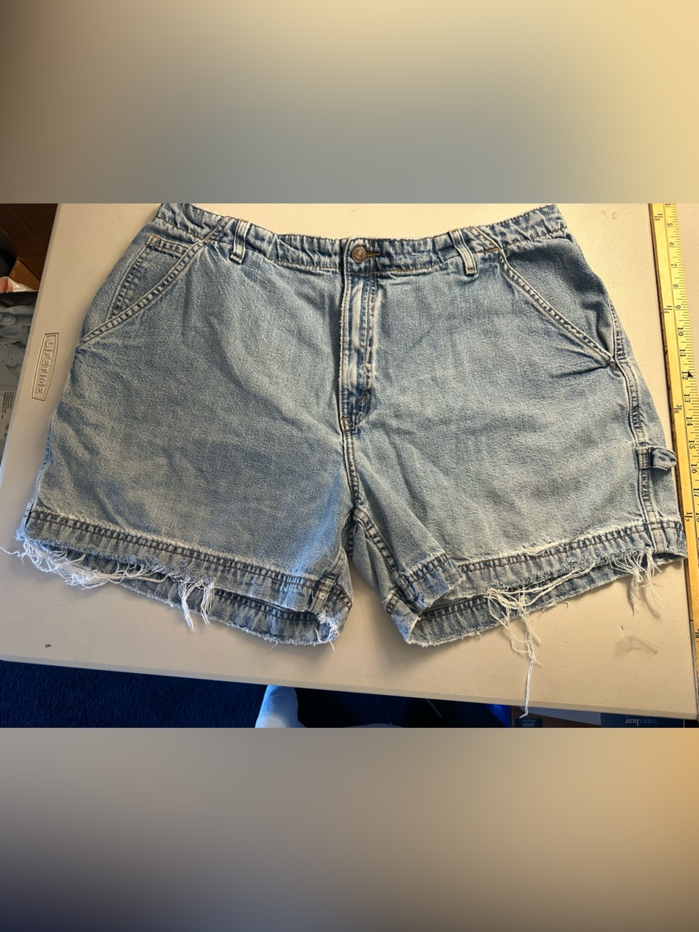 90’s Levi’s Two Horse Brand Vintage Y2K Light Blue Distressed Denim Shorts